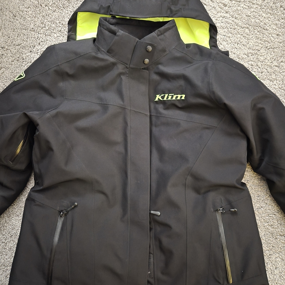 Klim Black Jacket with Neon Accents